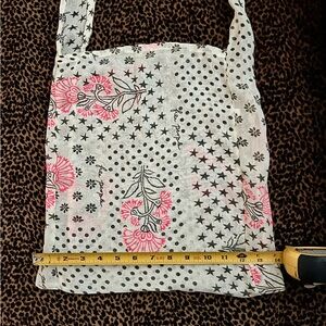 Free People Black and Pink Patterned Tote